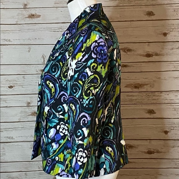 Kasper artsy corpcore multicolored single-breasted blazer Size 8 - Picture 4 of 7